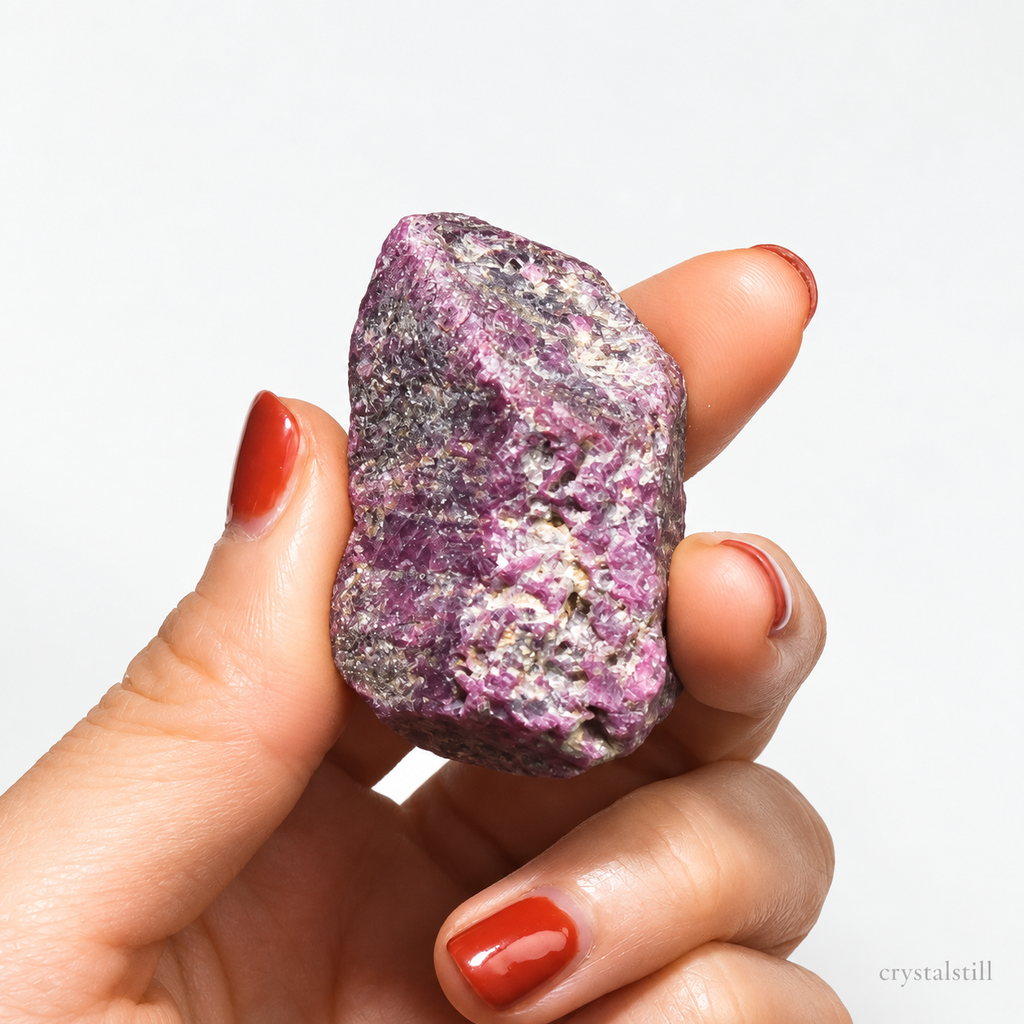 Natural Ruby Rough Stone | Raw Red Corundum Crystal Specimen