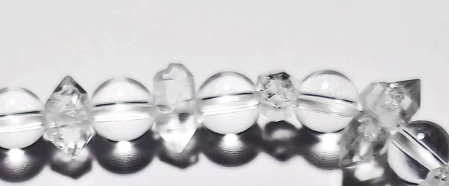 Natural Double-Terminated Clear Quartz Bracelet | Raw Crystal Bracelet