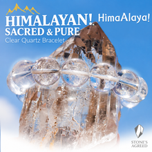 Load image into Gallery viewer, Himalayan White Quartz Bracelet — Genuine Ice-Clear Beads