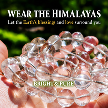 Load image into Gallery viewer, Himalayan White Quartz Bracelet — Genuine Ice-Clear Beads